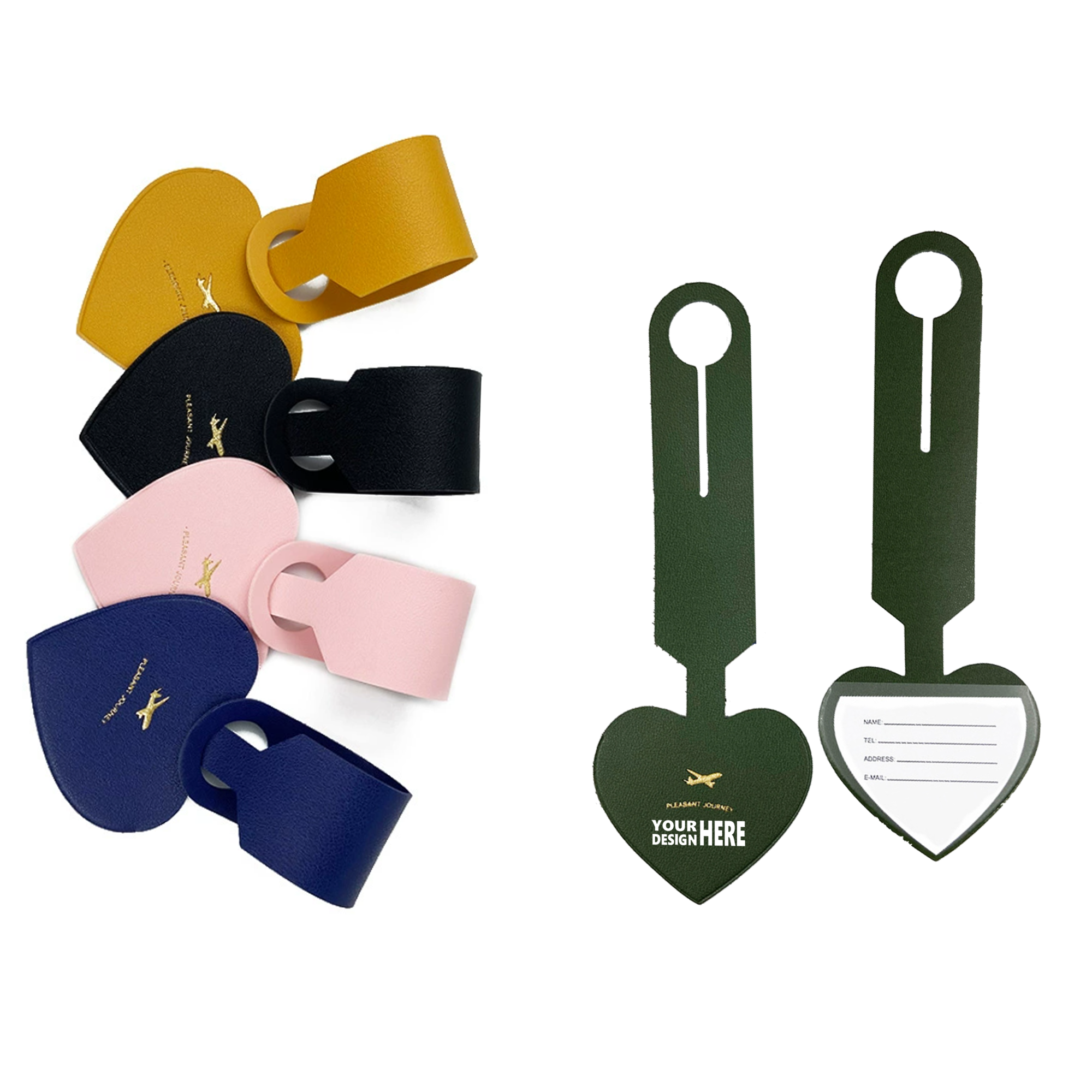 Classics Multi-colored PU Baggage Tags For Luggage 1
