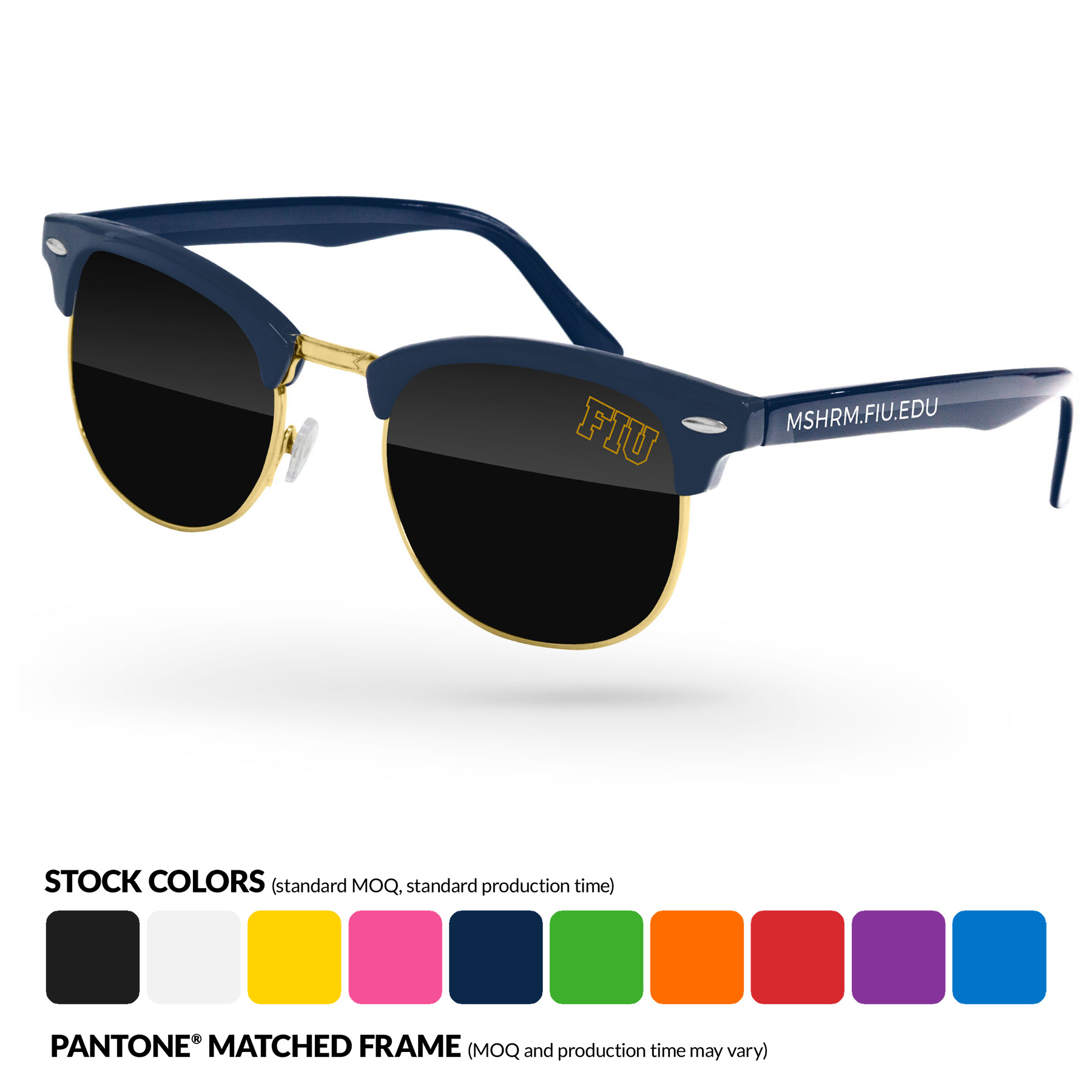 Metal Club Promotional Sunglasses w/ Lens + Temple Imprints 17