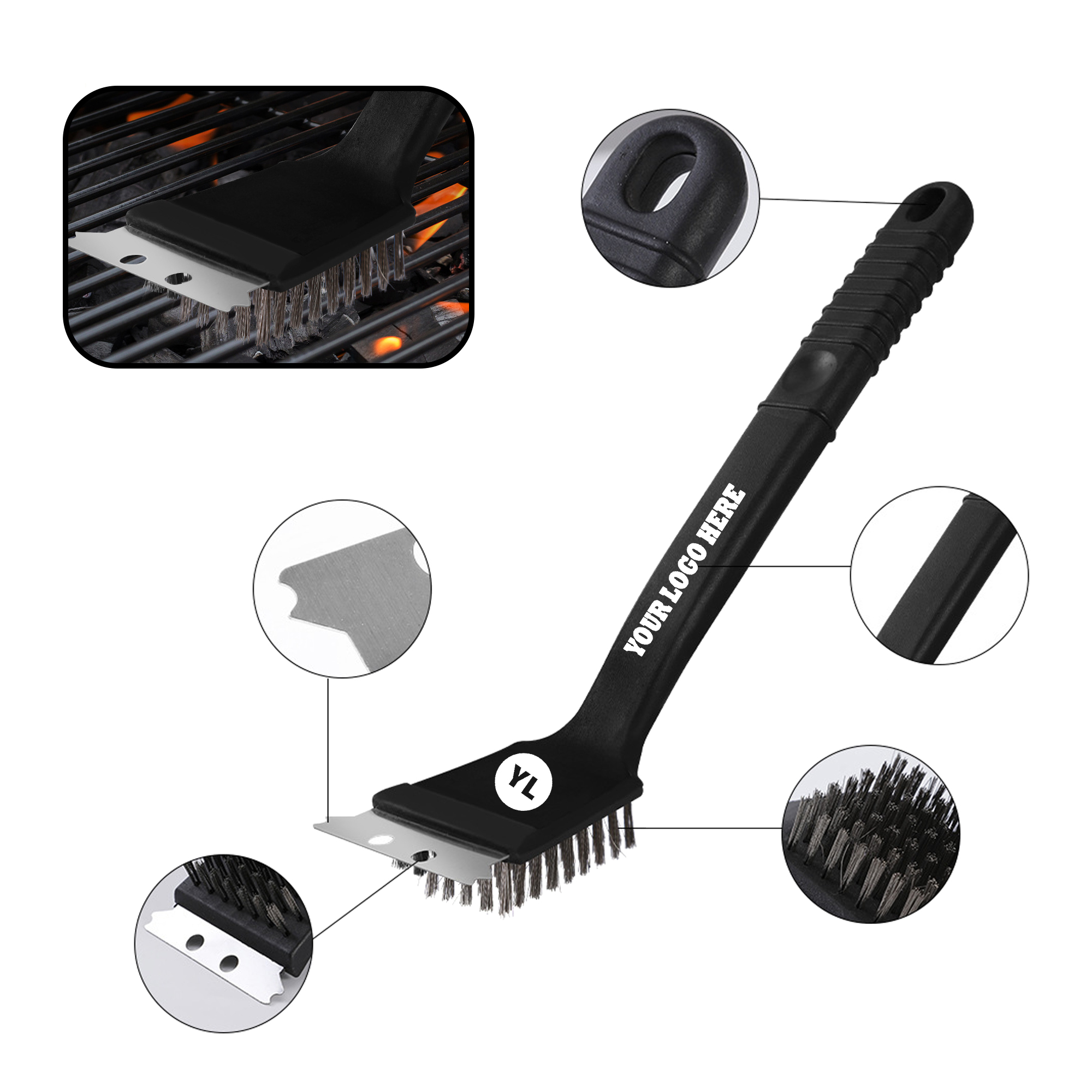 MOQ 20 PCS Barbecue Grill Cleaner 2