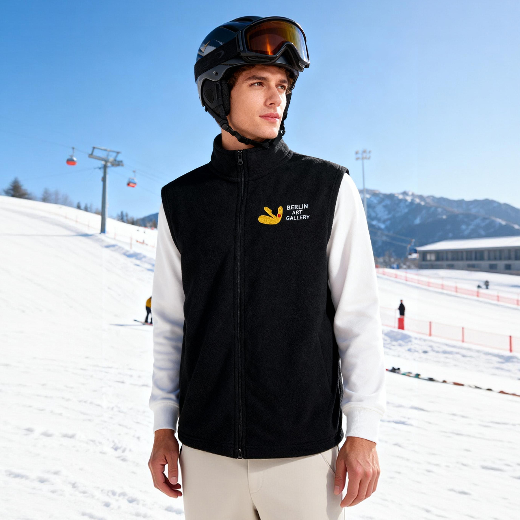 Men's Basic Full-zip Polar Fleece Vest 4