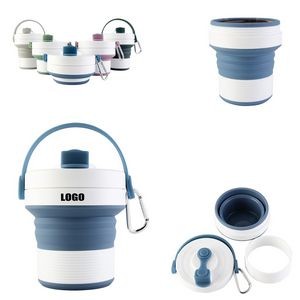 450ml Silicone Collapsible Cup With Handle 1