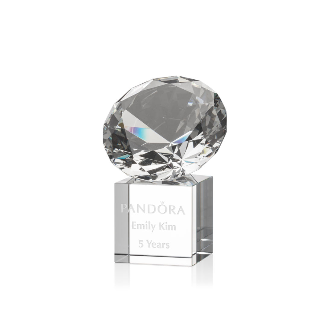 Gemstone Award on Cube - Diamond
