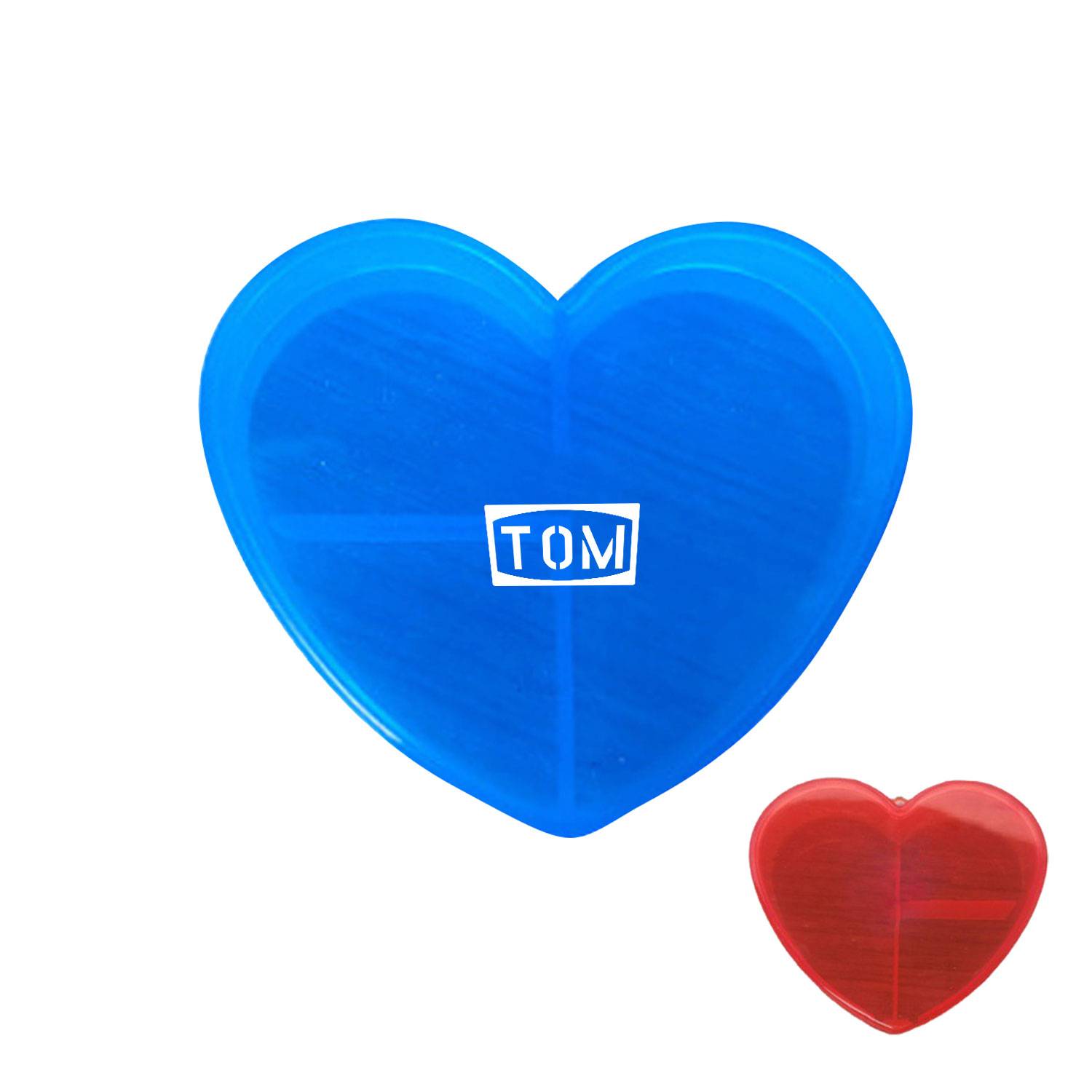 Mini Three Grid Heart-Shaped Portable Travel Medicine Box 2