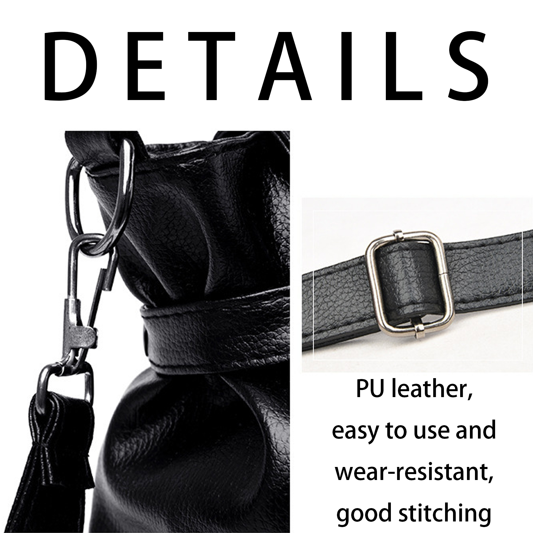 PU Punk vintage shoulder biker diagonal bag 2