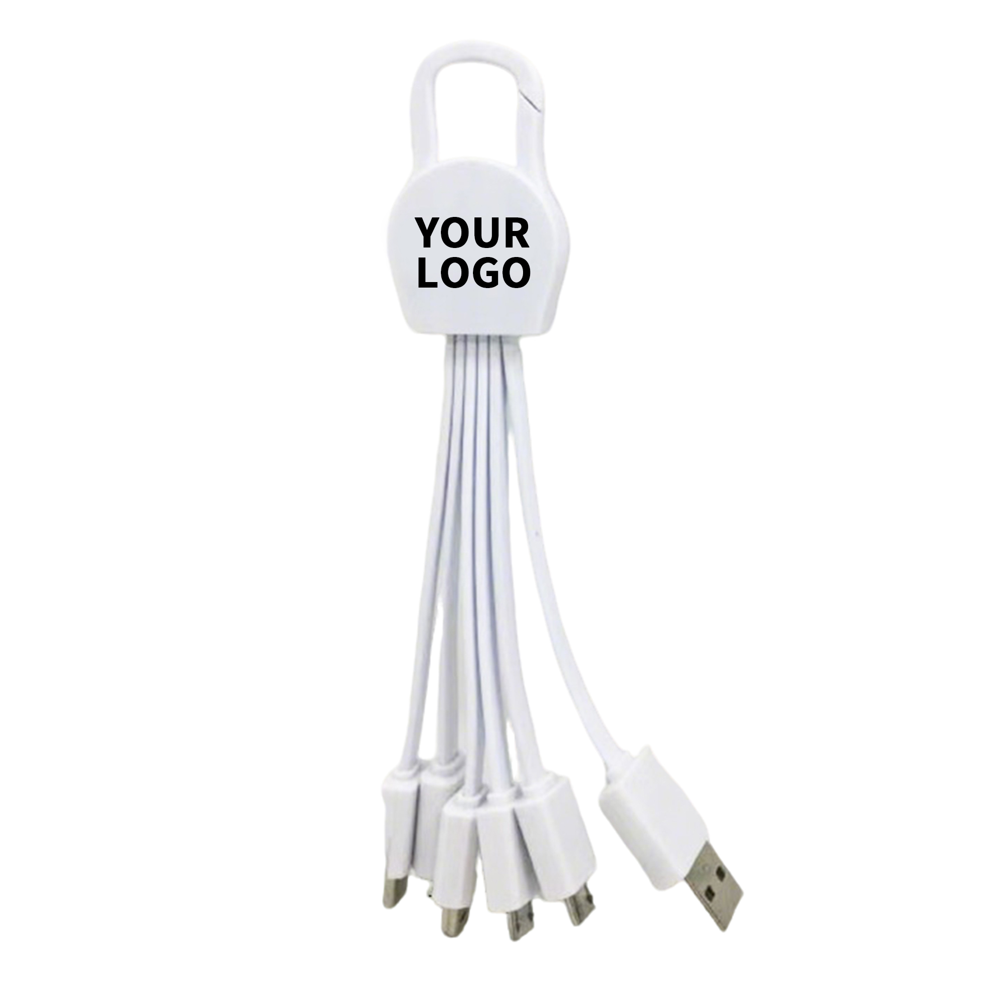 6" 1 USB Charging Cable With Key Buckle 6.75" 2