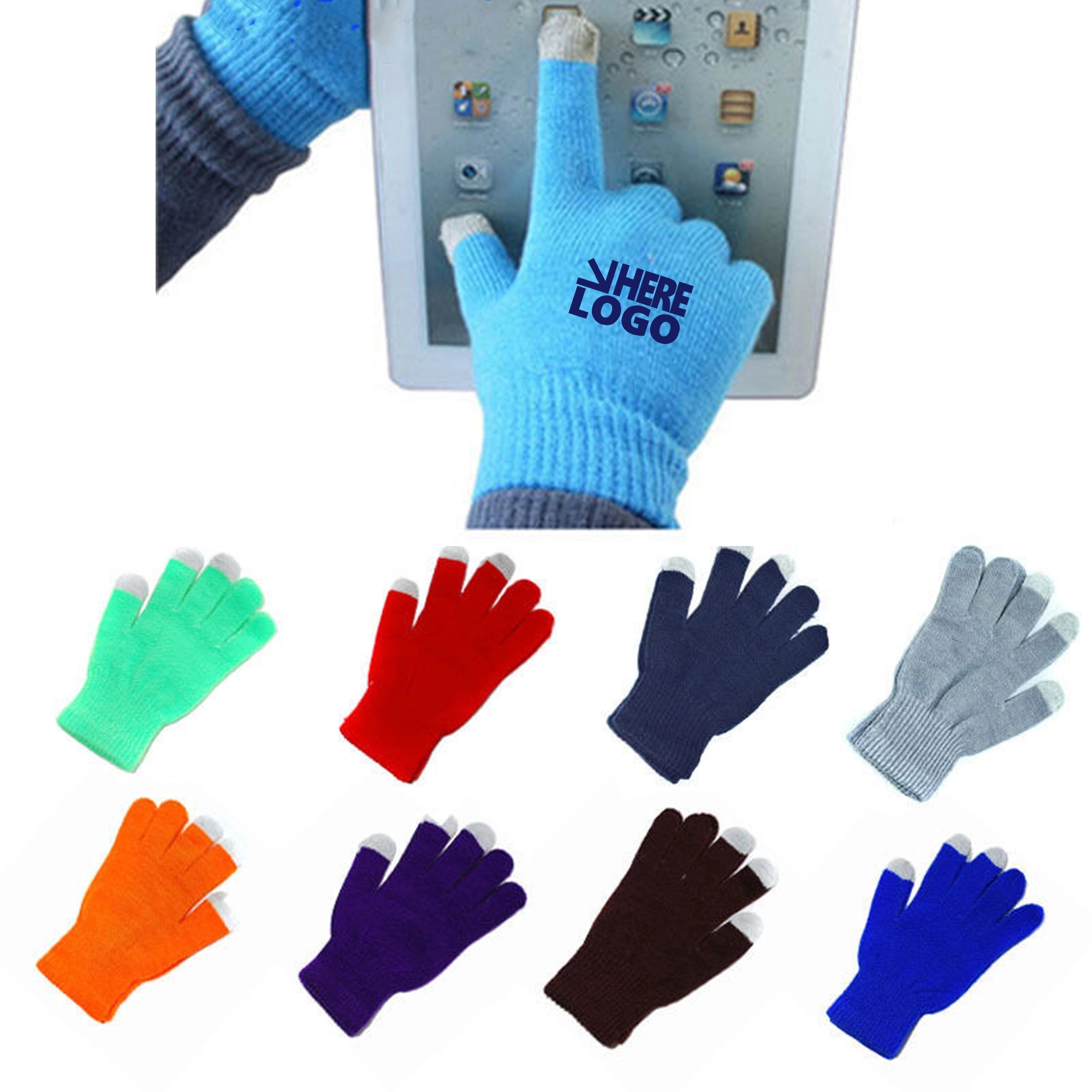 Thick Stretch Knitted Texting Glove MOQ100 Pairs 2