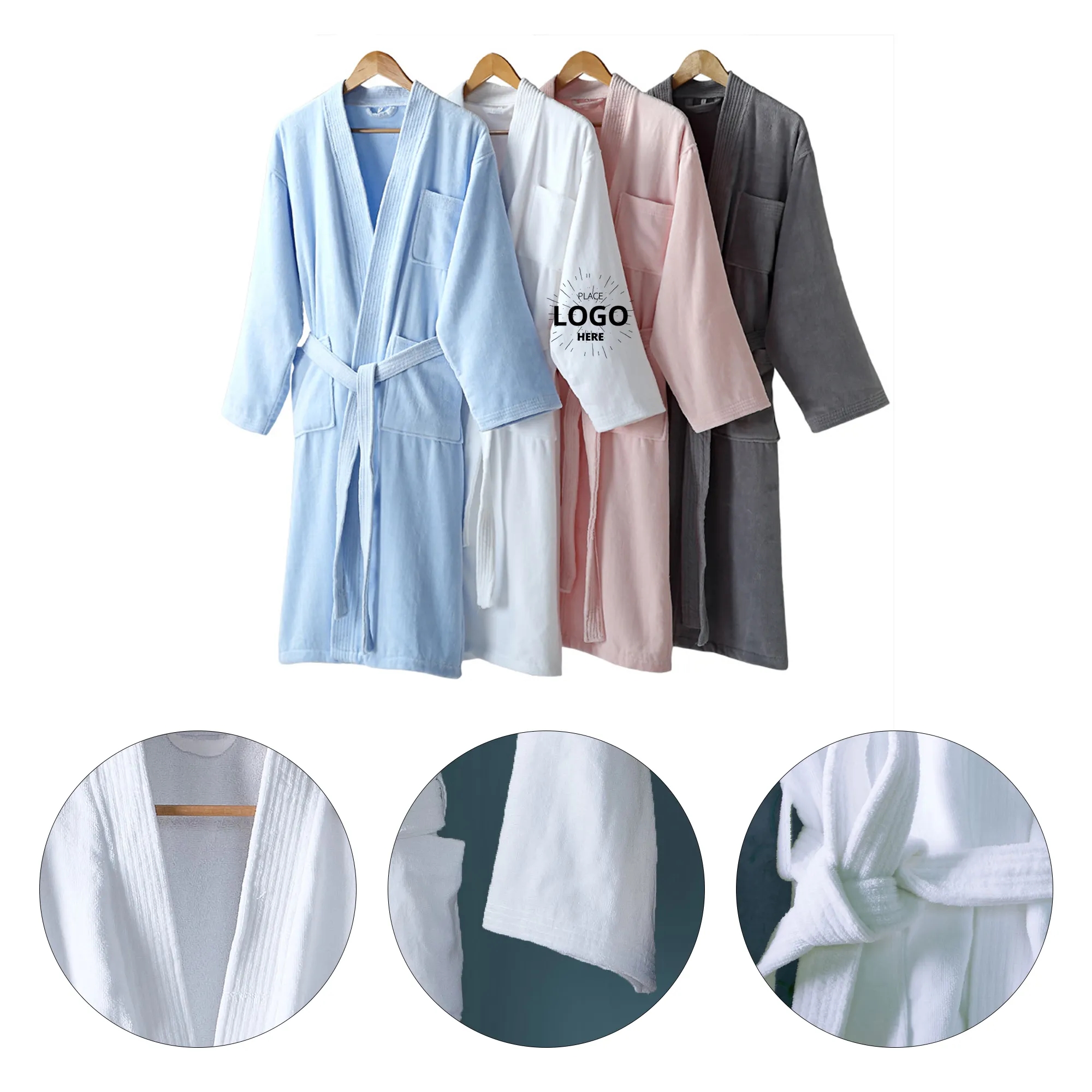 Cotton Pullover Hoodie Robe 1