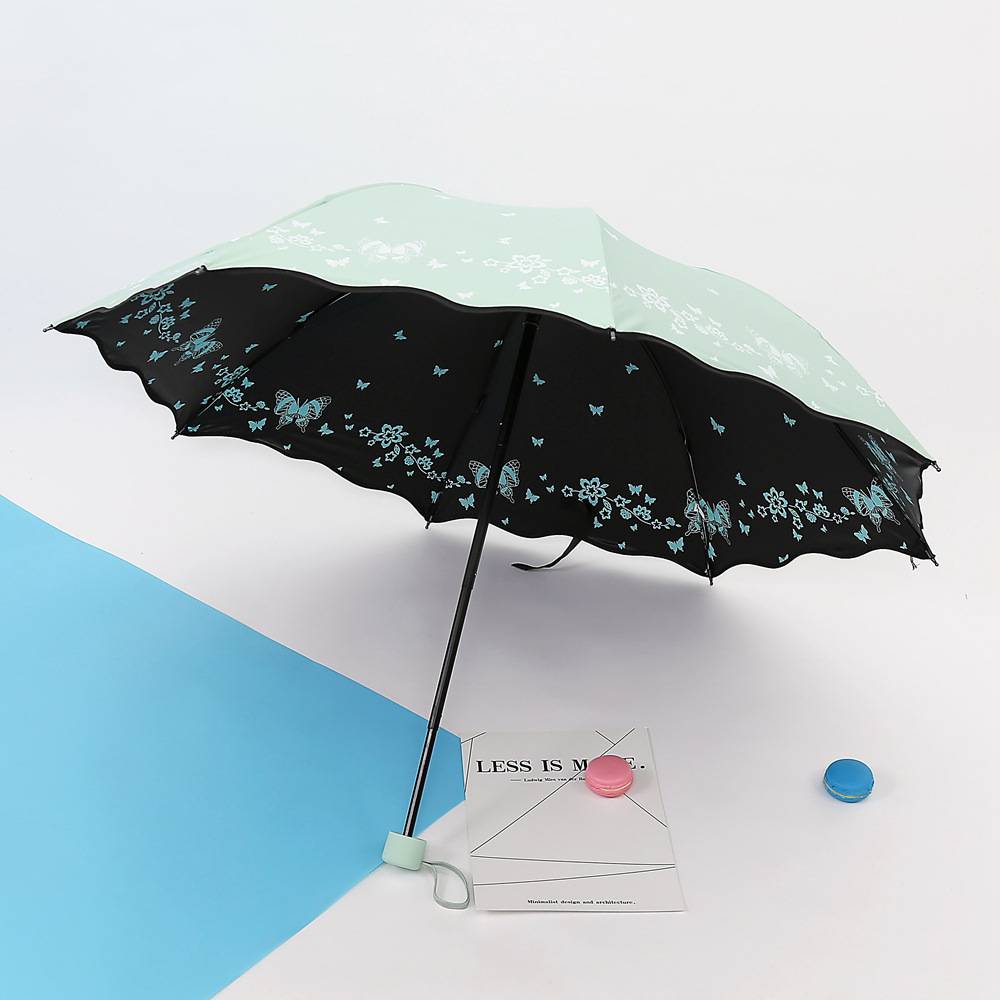 Double Sided Printed Umbrella W/ Lotus Leaf Edge 1