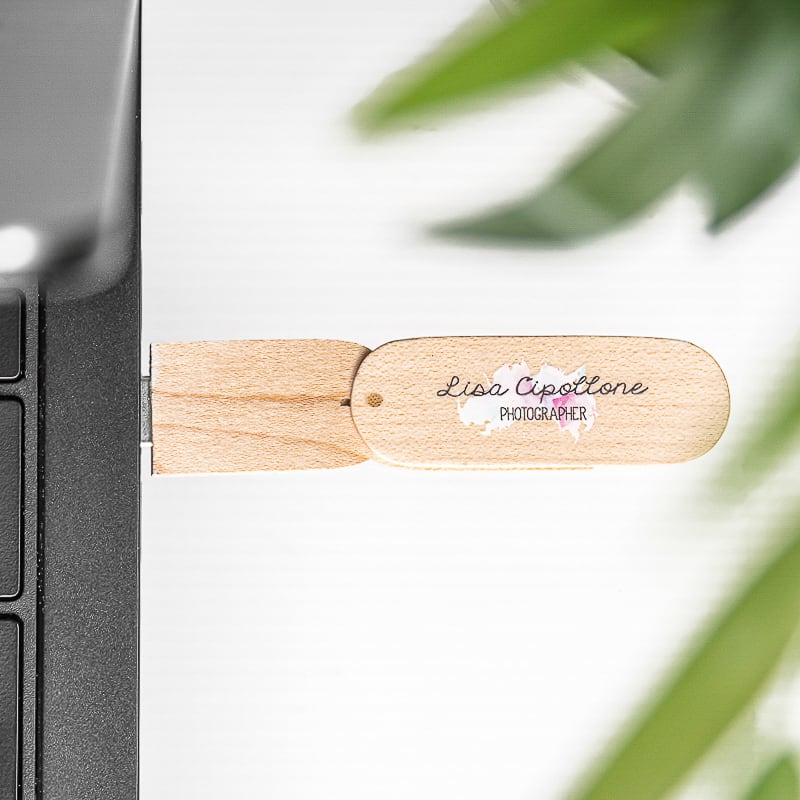 Custom Wood Swivel USB Flash Drives 6