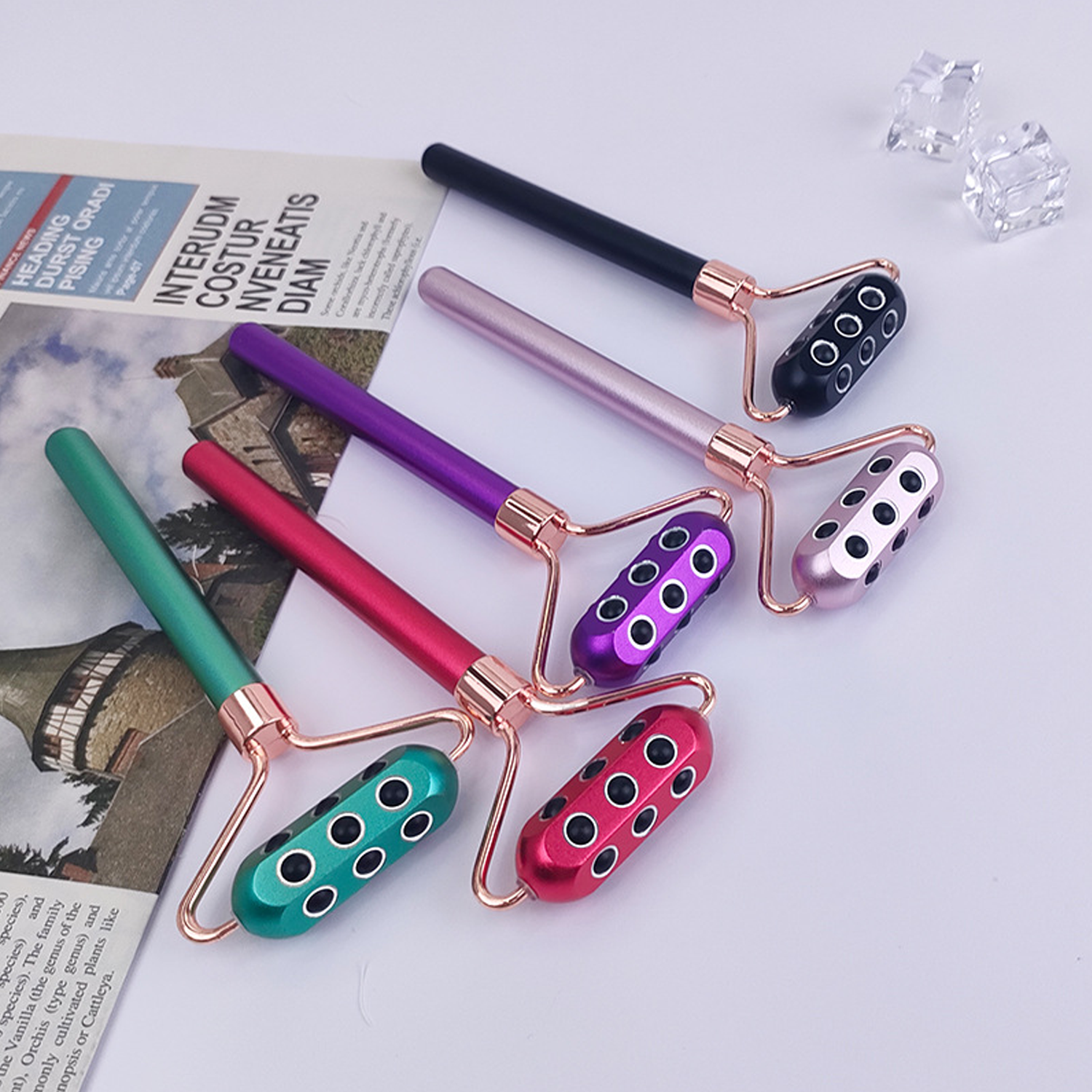 T Shape Roller Face Massager Bar 15