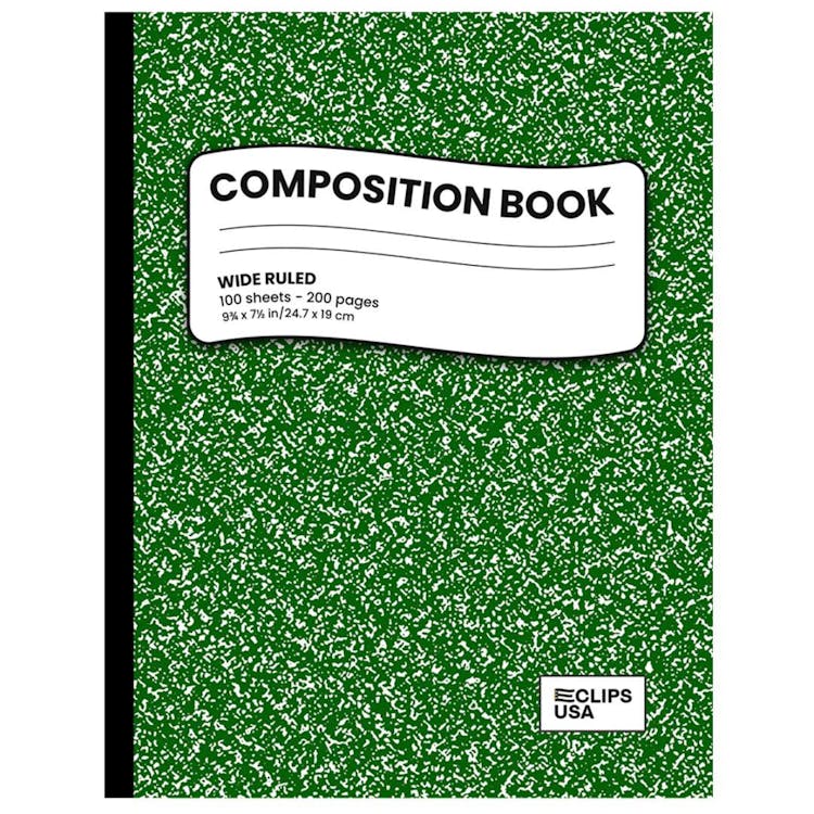 Marbled Composition Notebook - 100 Sheets Green 1