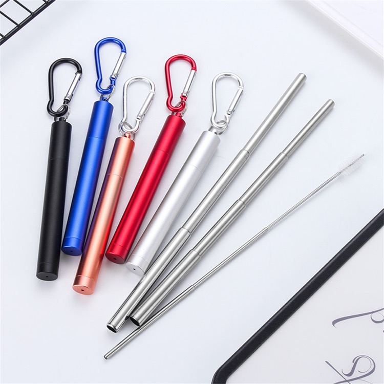 Stainless Steel Straw Keychain 1