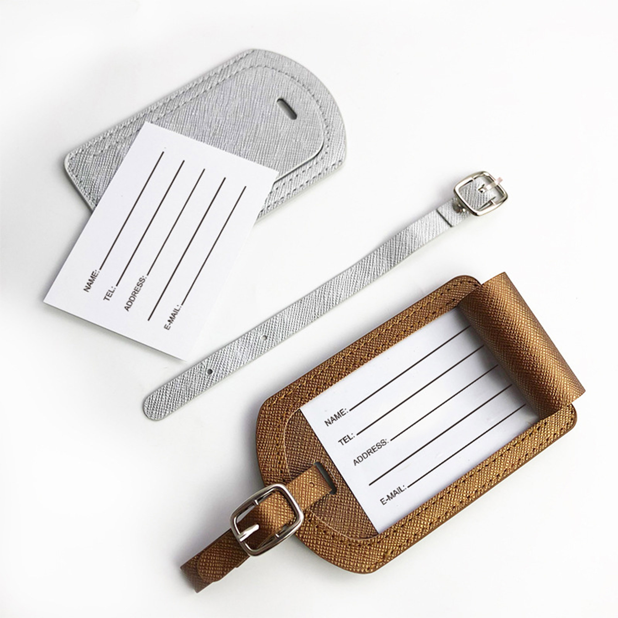 Premium PU Leather Luggage Bag Case Tags 4