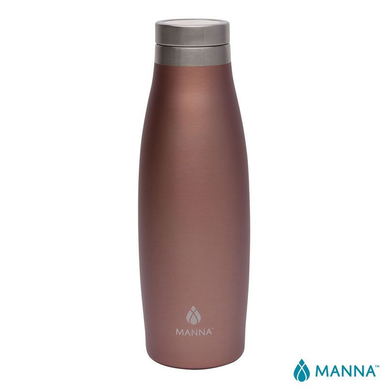 Manna™ 18 oz. Oasis Stainless Steel Water Bottle w/ Marble Lid 1
