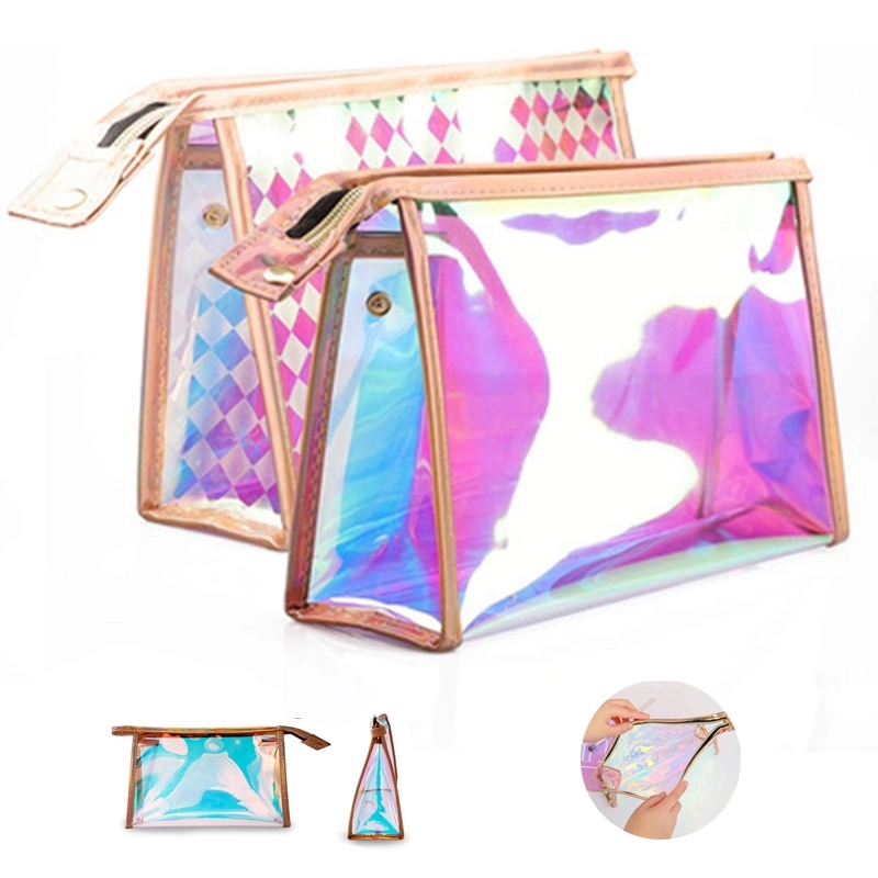 Laser Transparent Makeup Holographic cosmetic bag 4