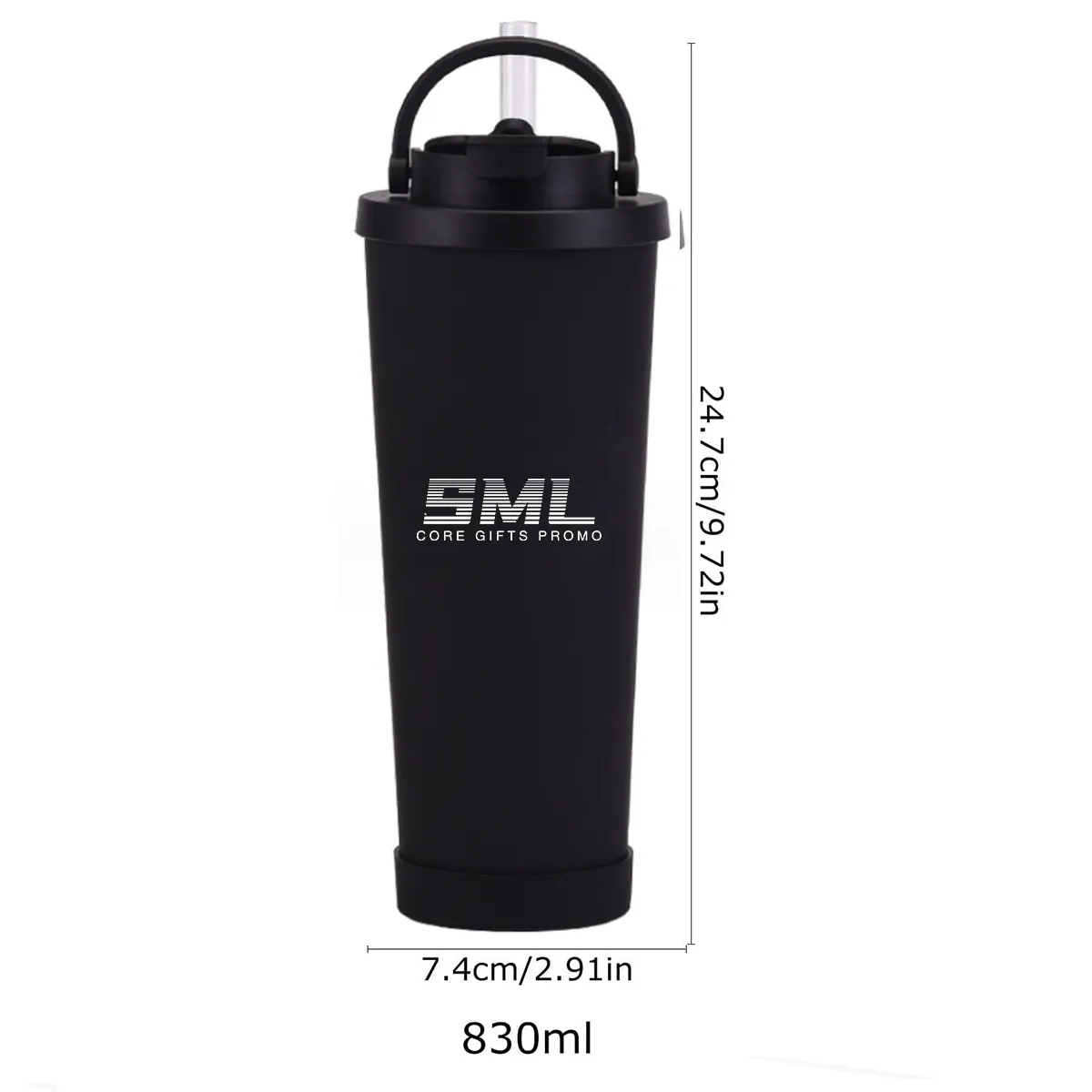 28oz Stainless Steel Thermos Bottle with Lid and Straw 2