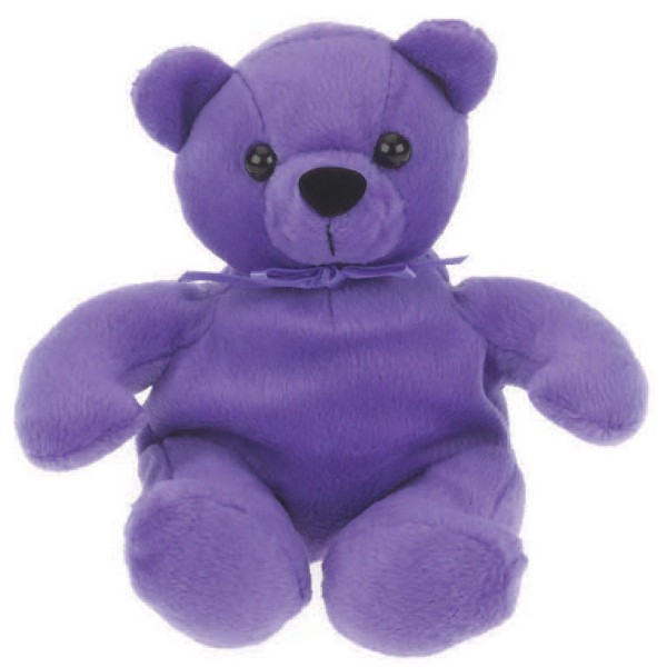 So Soft 8" Laying Beanie Animal- Purple Bear 3