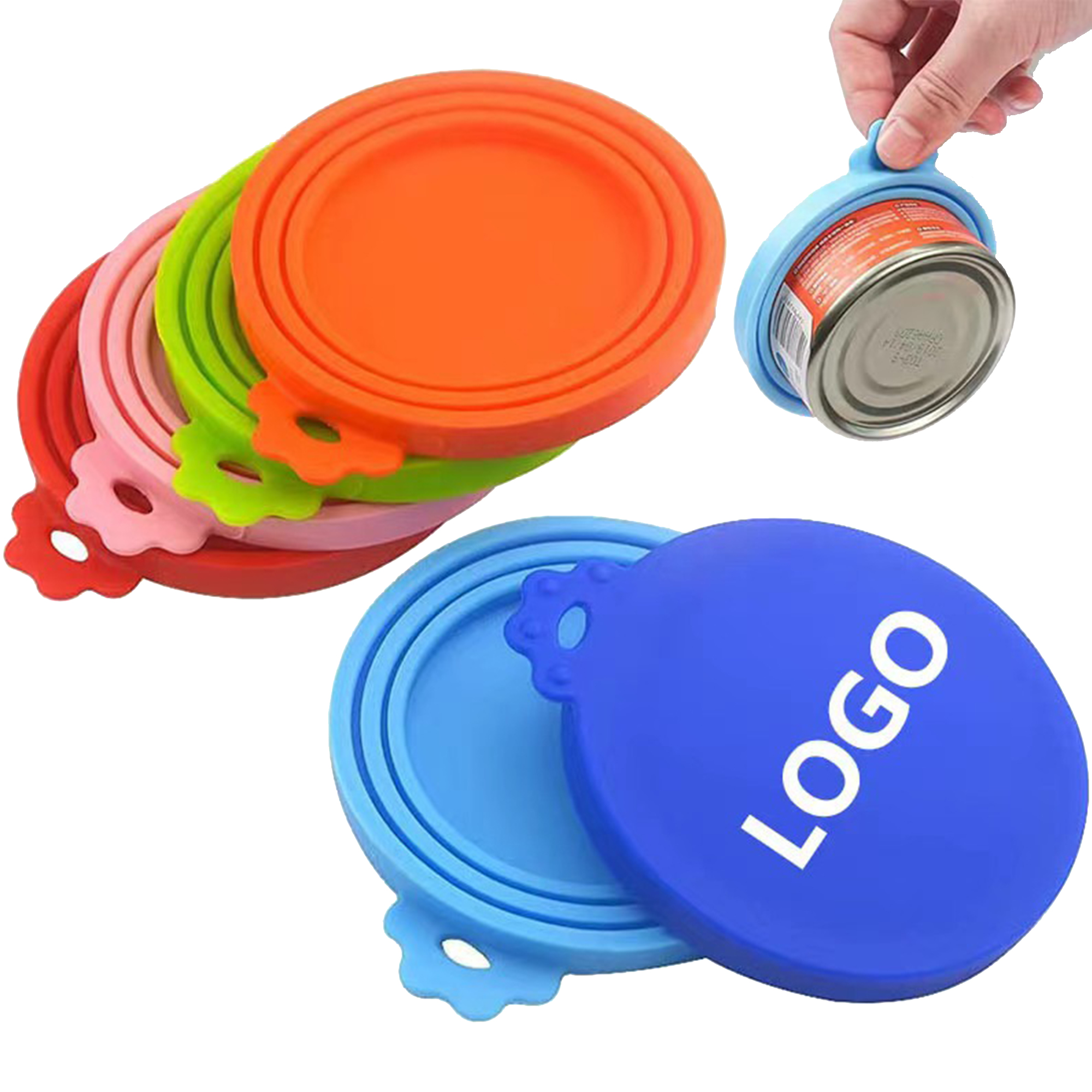 MOQ:10pcs Silicone Pet Food Can Lids 1