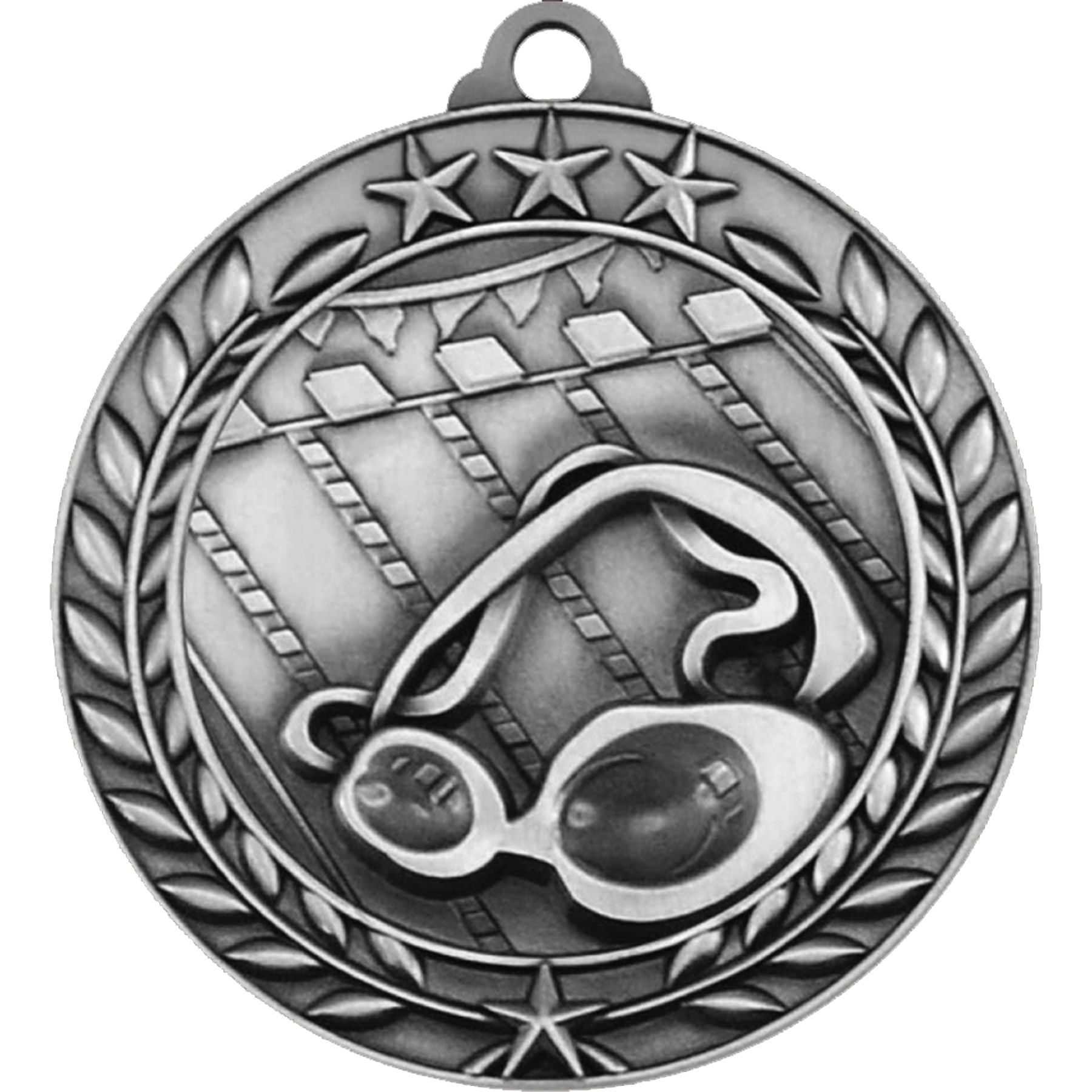 Stock Small Academic & Sports Laurel Medals: Swimming 2