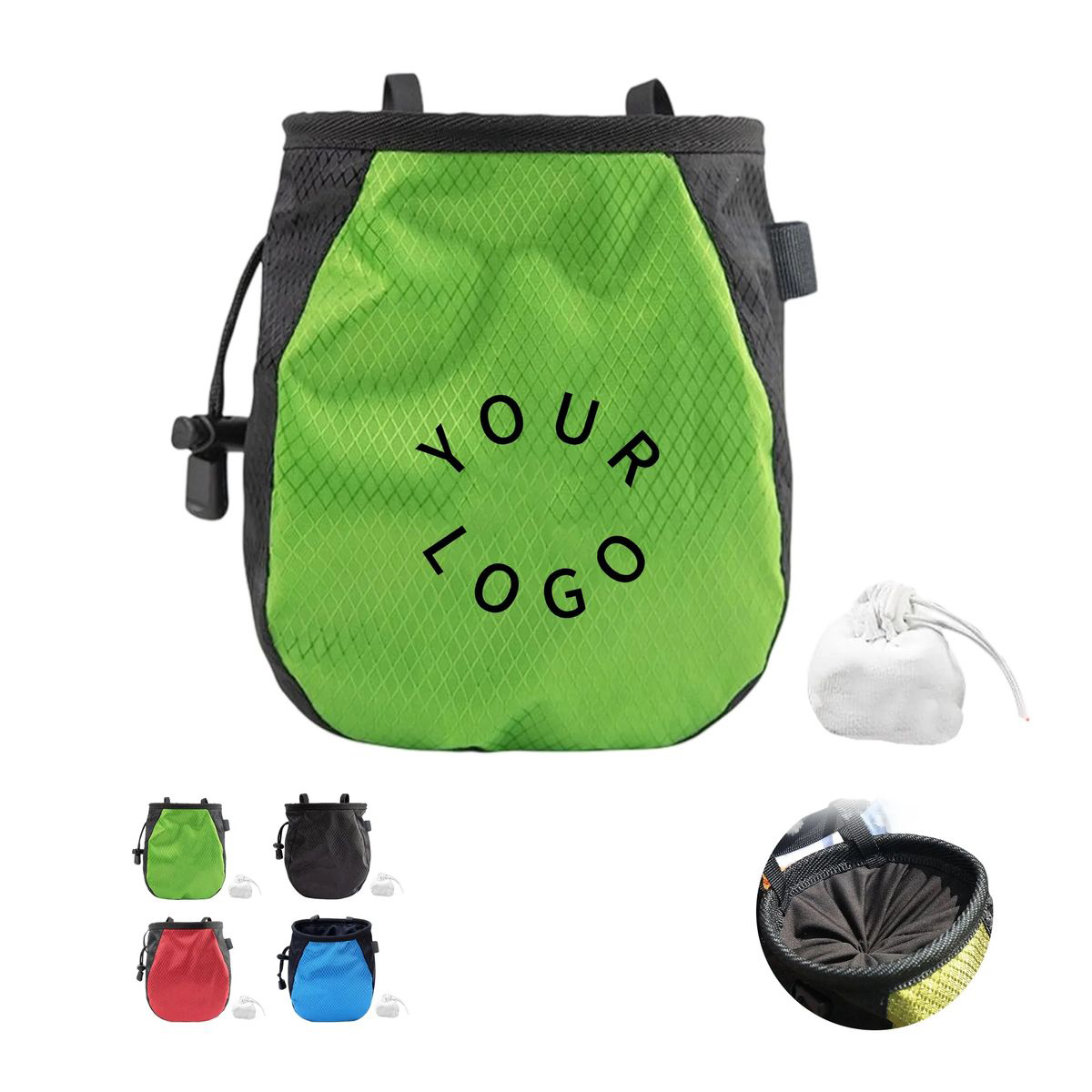 Belted Climbing Chalk Bag with Semi-Rigid Pocket 2