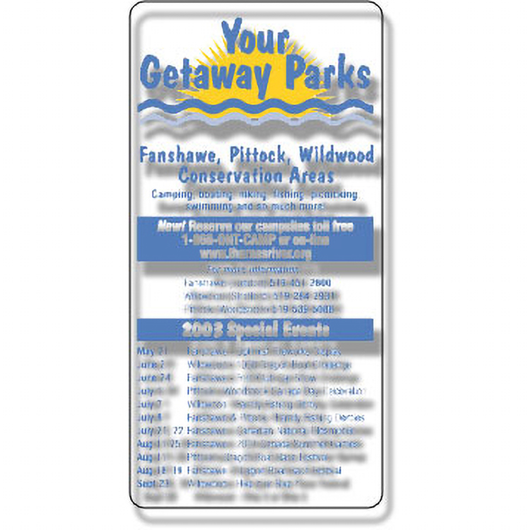 Clear Gloss Polypropylene Roll Labels Stock Rectangle (2"x4")