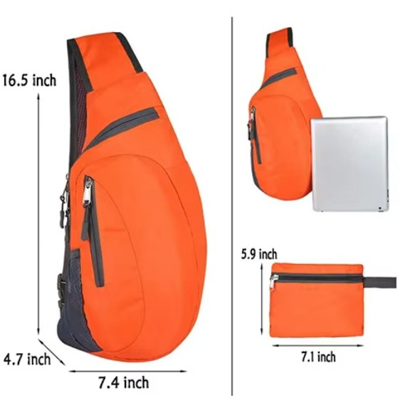 Foldable Crossbody Sling Bag Shoulder Pack 3