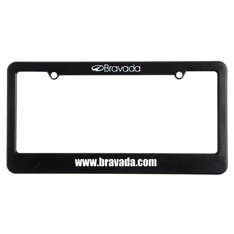License Plate Frame w/ 2 Holes & Straight Bottom