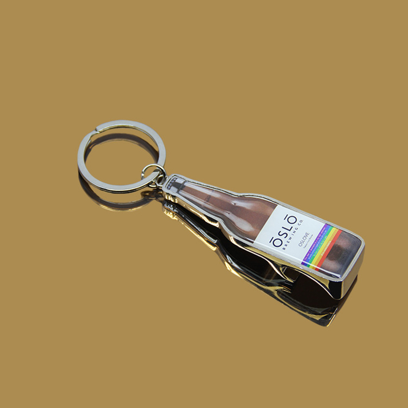 2 in 1 Bottle Shape Metal Key Chain and Bottle Opener 3