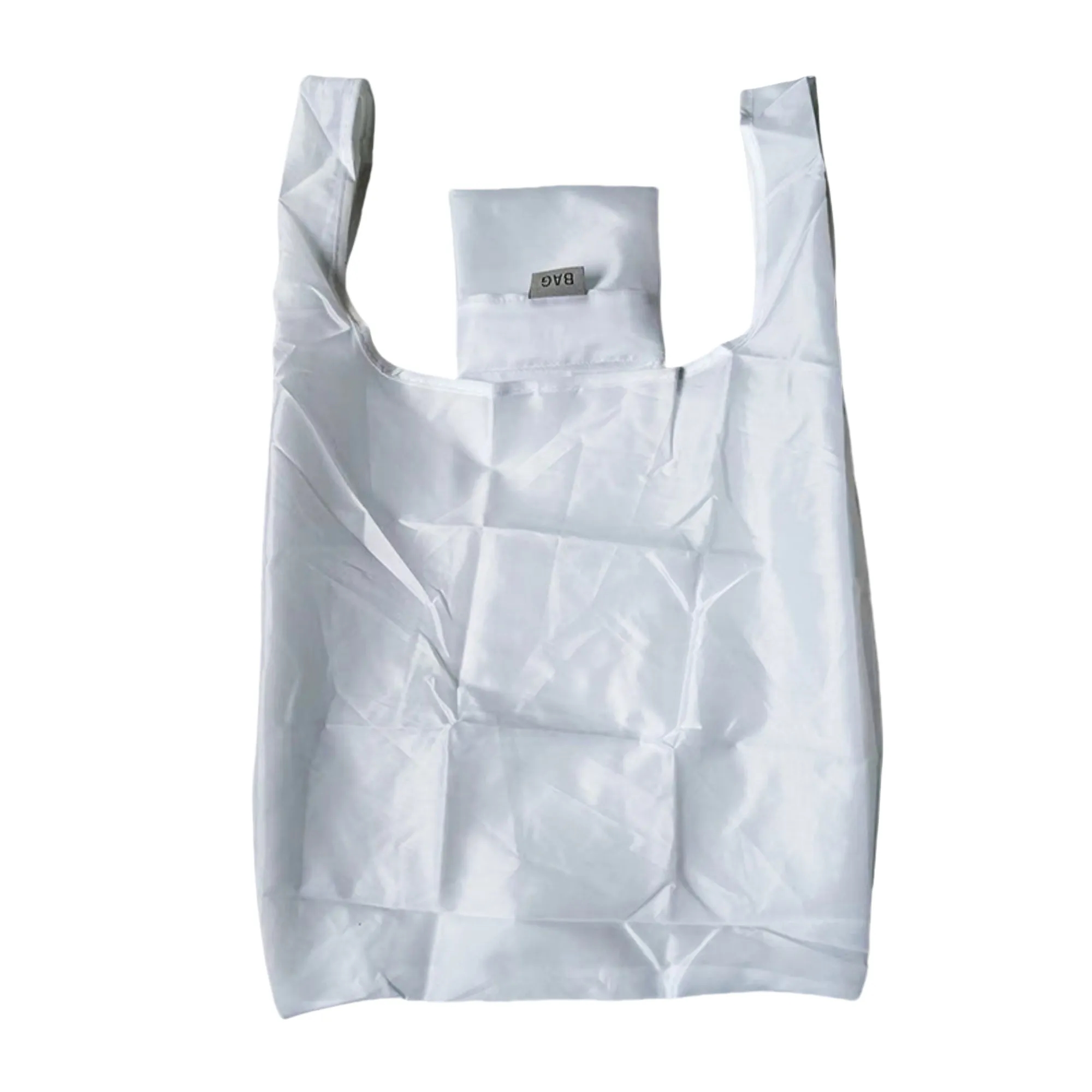 Solid Color Eco-Friendly Foldable Storage Tote Bag, custom tote bag with logo imprint 4