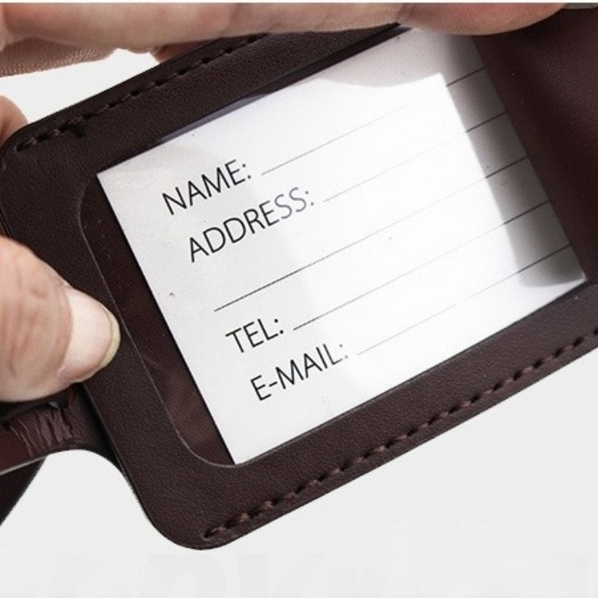 PU Snap Button Luggage Tag 3