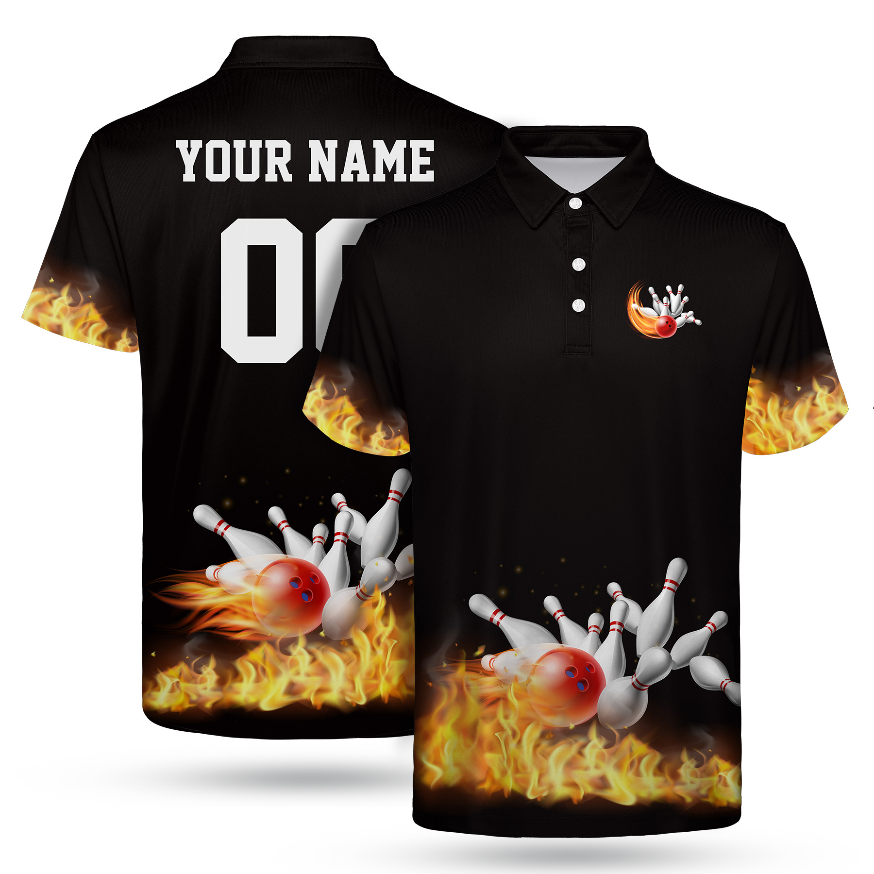 Custom Full Color Dye Sublimation Performance Polo Shirt 9