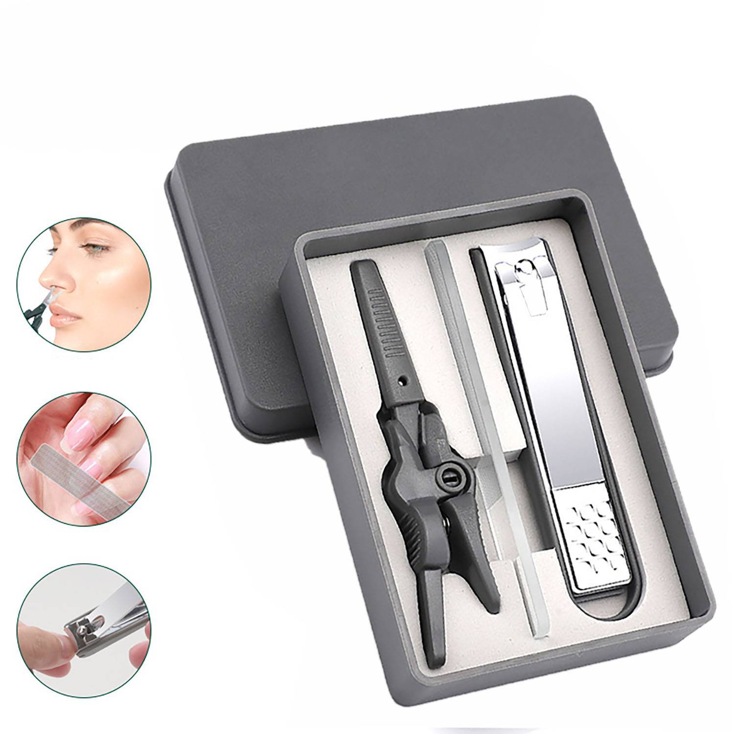 Portable Nose Hair Clipper & Nail Care Set 8