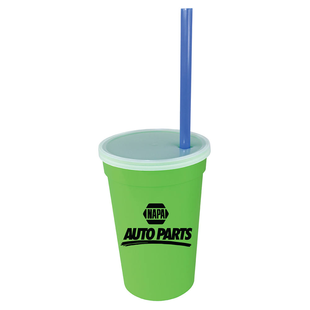 17 oz. Smooth Cup/Straw/Lid Set 2
