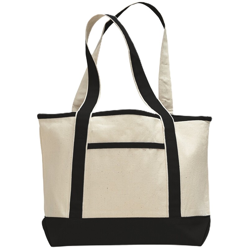 12 oz Canvas Tote Bag W/ Front Pocket 5