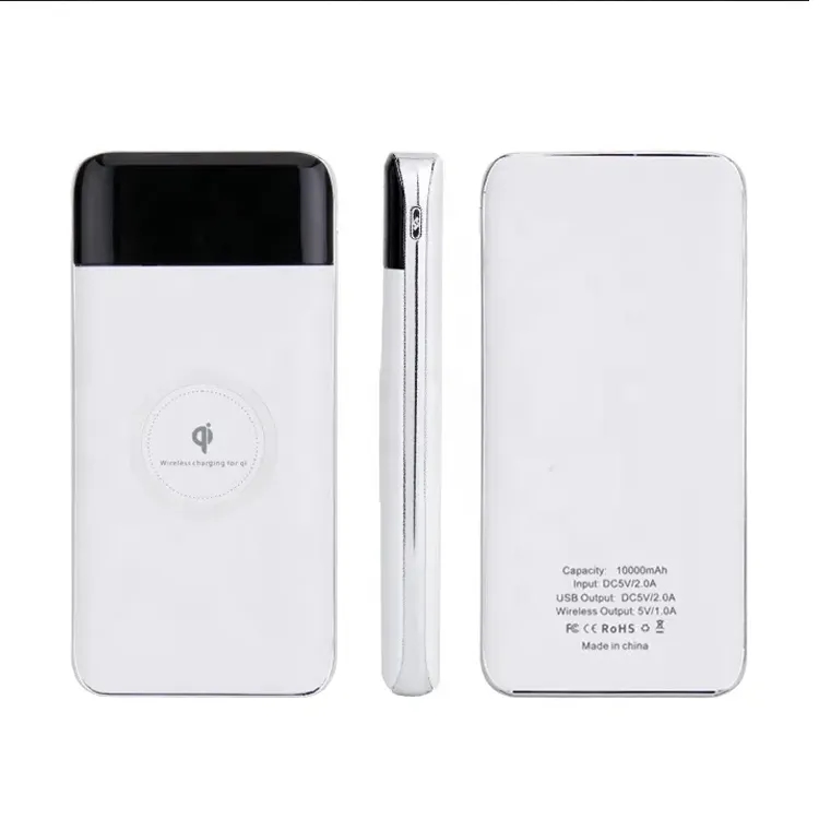 Portable battery 10000mAh Qi wireless cell phone Charger 5