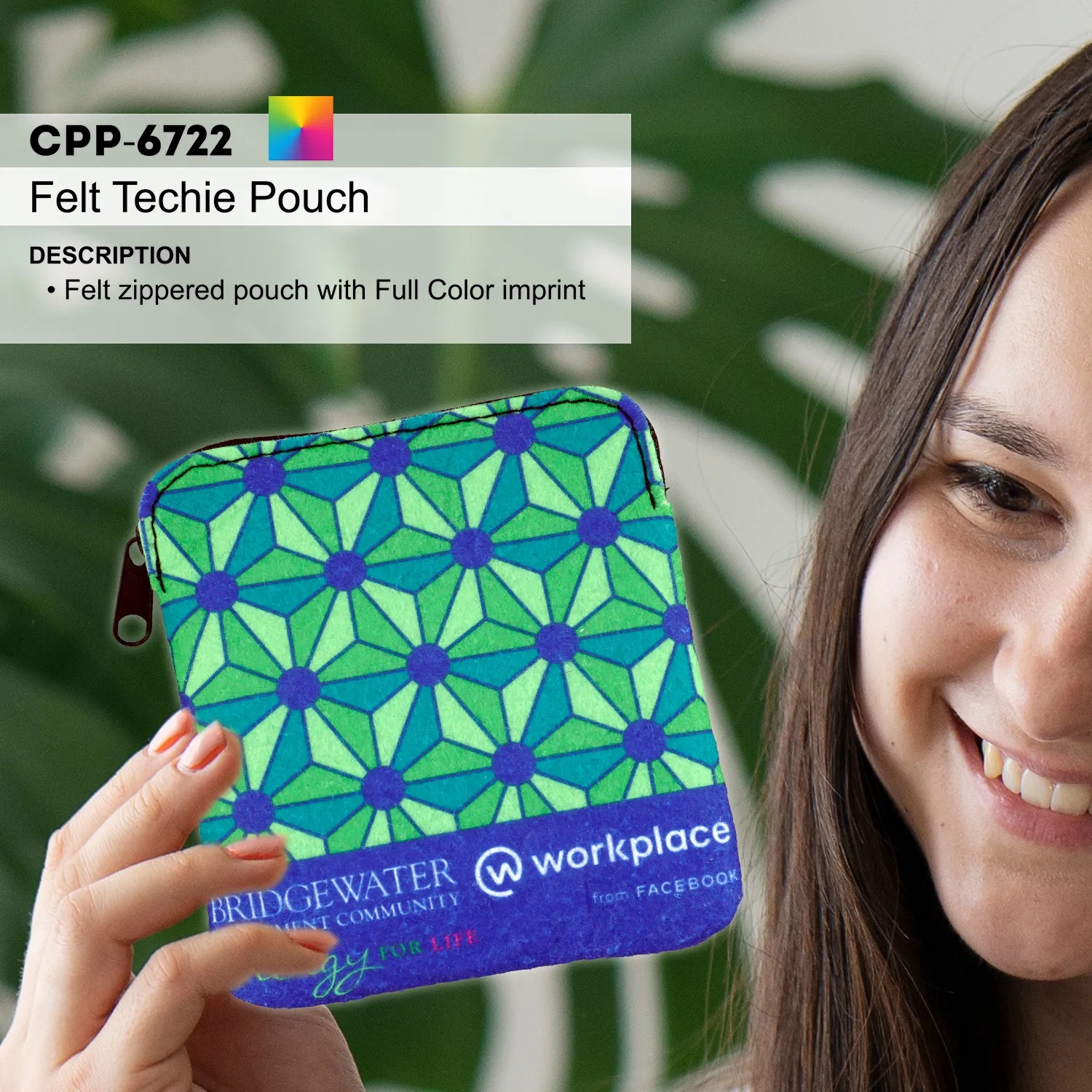 FAUX FELT TECHIE POUCH 2