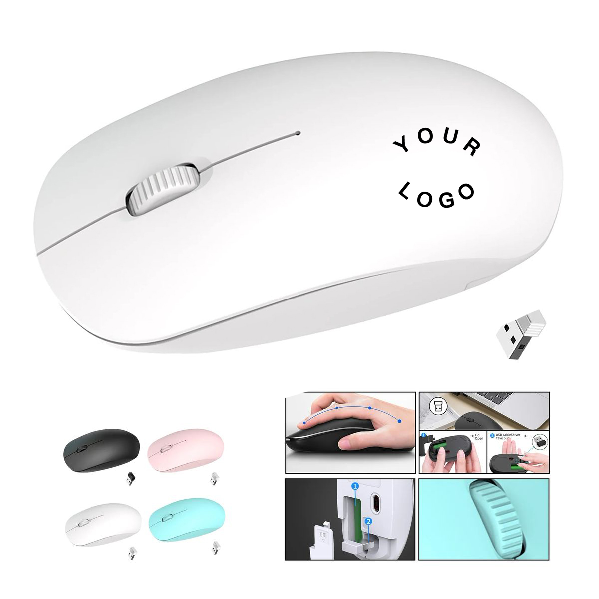 Wireless Optical Mouse with USB Receiver 4