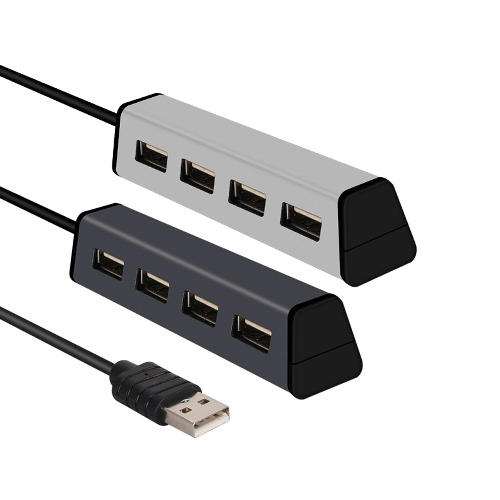 USB2.0 HUB aluminum alloy 4-port splitter With Phone Stand 3