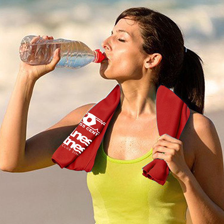 "THE RAINER" Recycled RPET Cooling Towel – 12" W x 32" H 6
