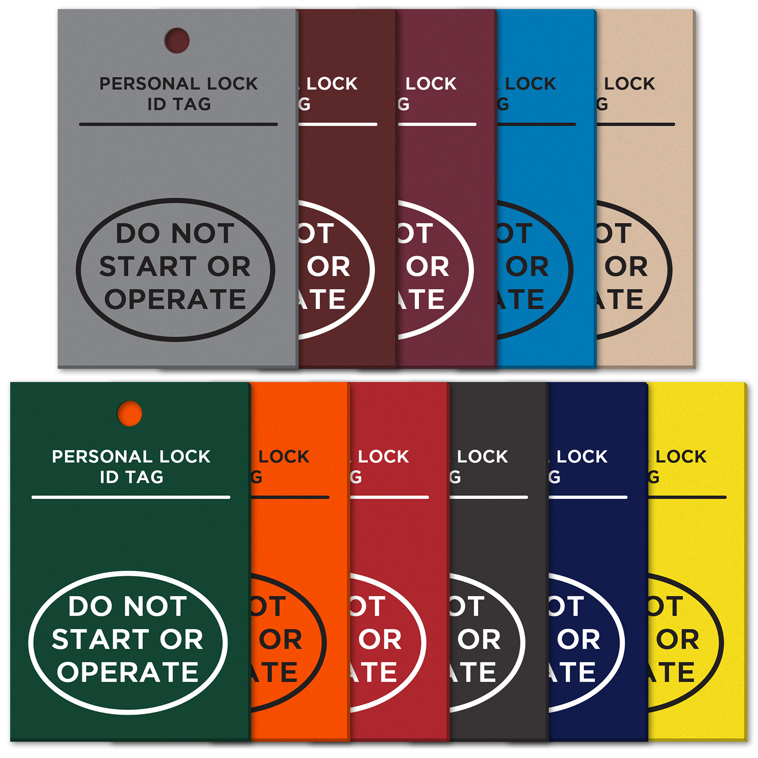 Coloured Polyethylene Plastic Tag (4.1 to 7 sq/in) screen-printed