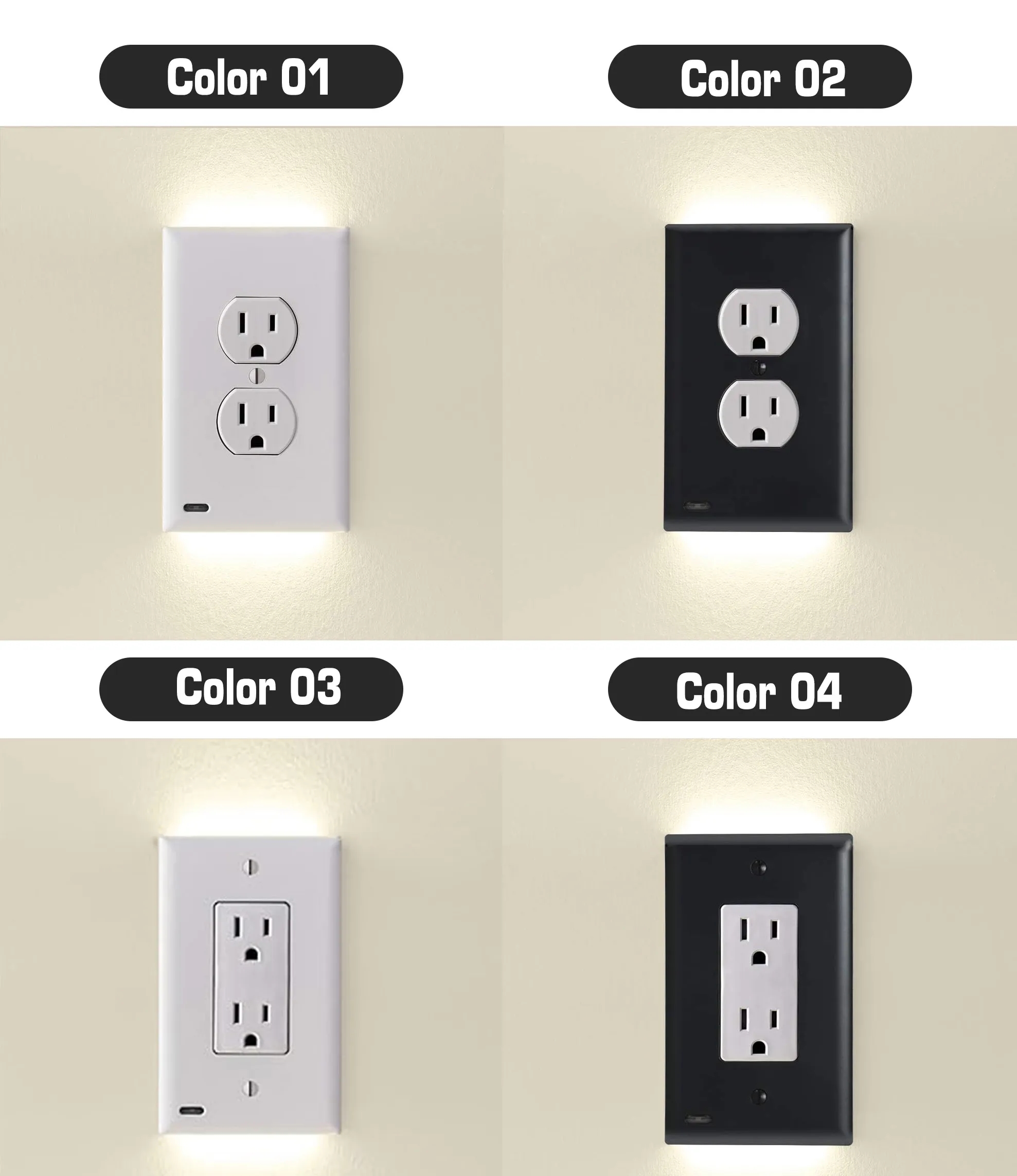 LED Outlet Cover Night Light 5