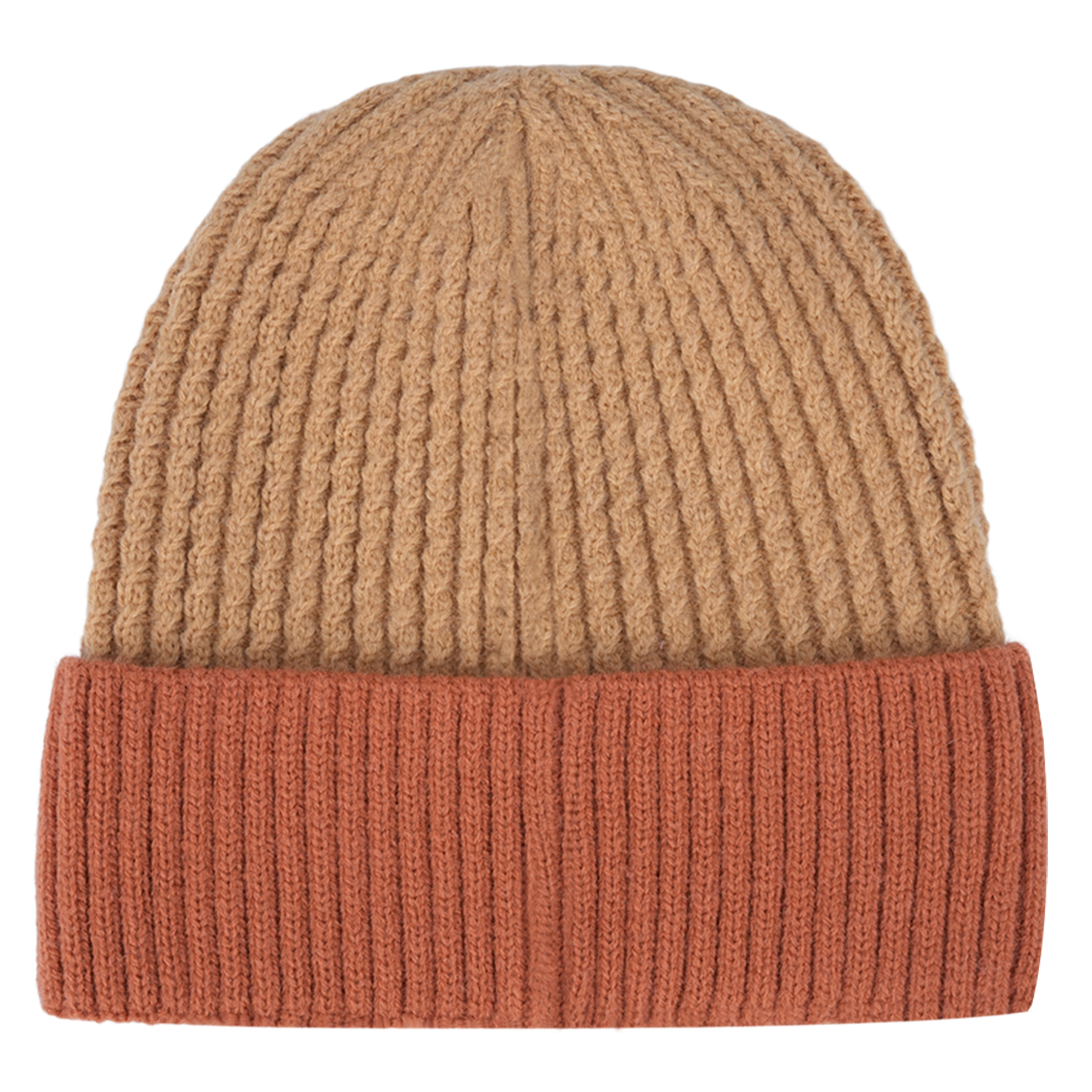 Unisex Two-Tone Cuffed Knit Beanie With Custom Logo 12