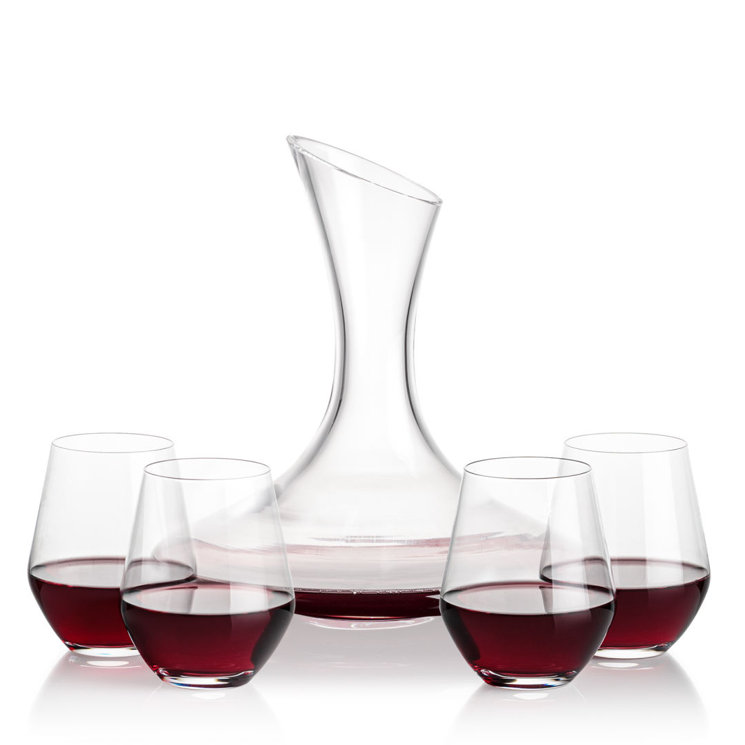 Madagascar Carafe & Reina Stemless Wine 5
