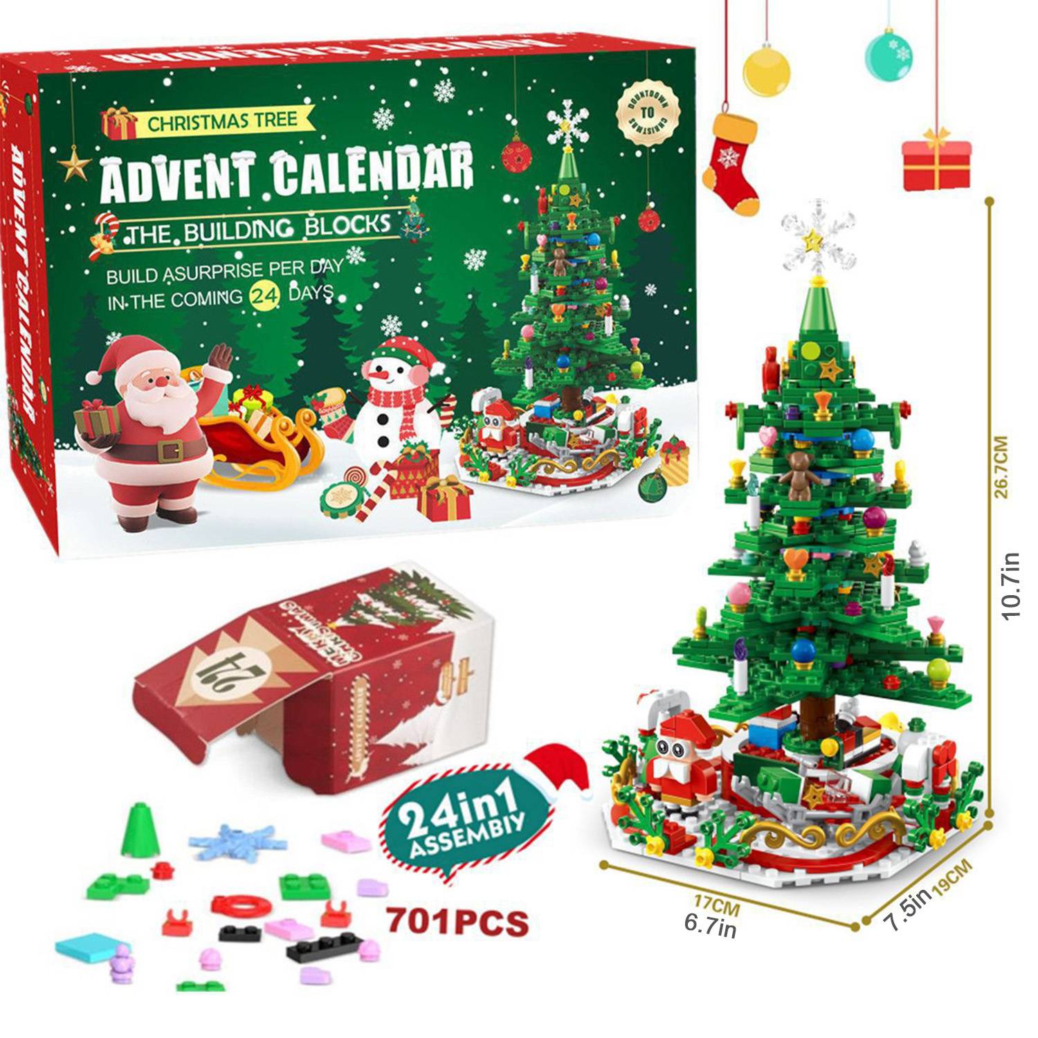 Christmas Tree Building Set Advent Calendar 2024 3