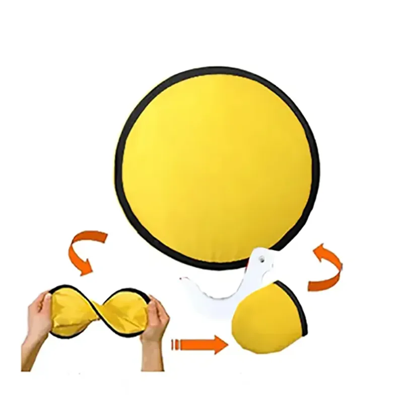 Custom round foldable frisbee fan 5