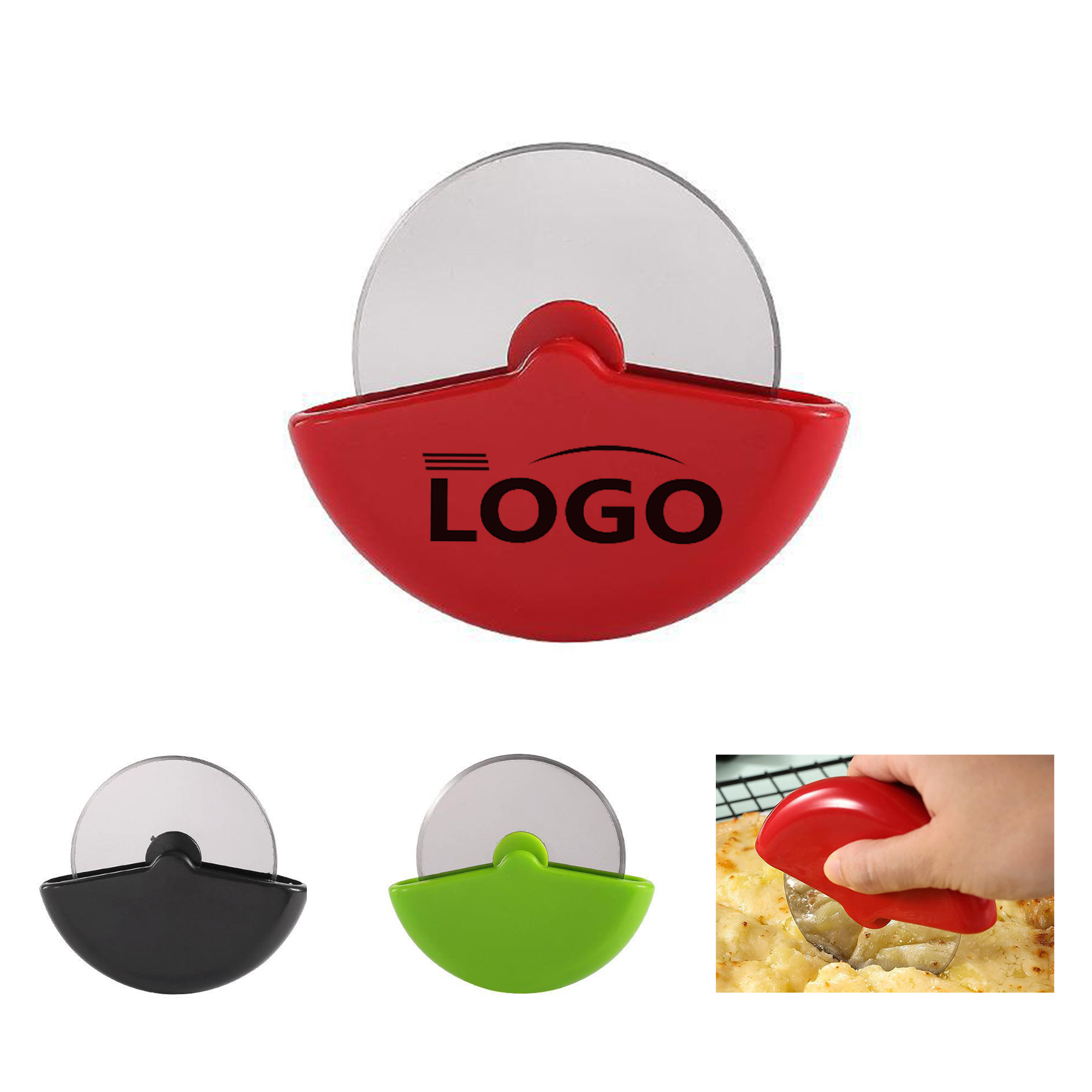Handheld Round Pizza Slicer Cutter Wheel 3