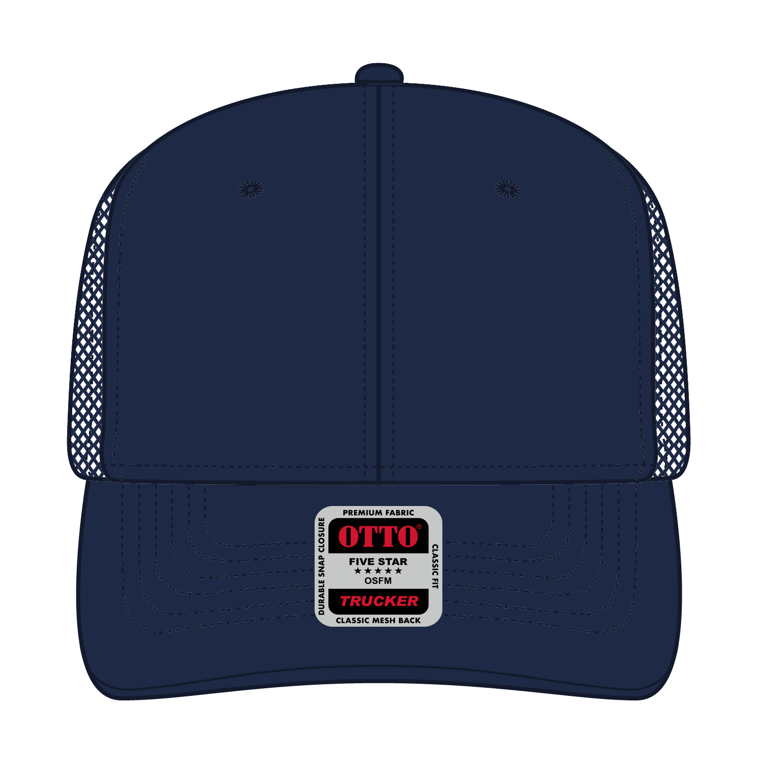 OTTO CAP® 6 Panel Mid Profile Mesh Back Trucker Hat 88