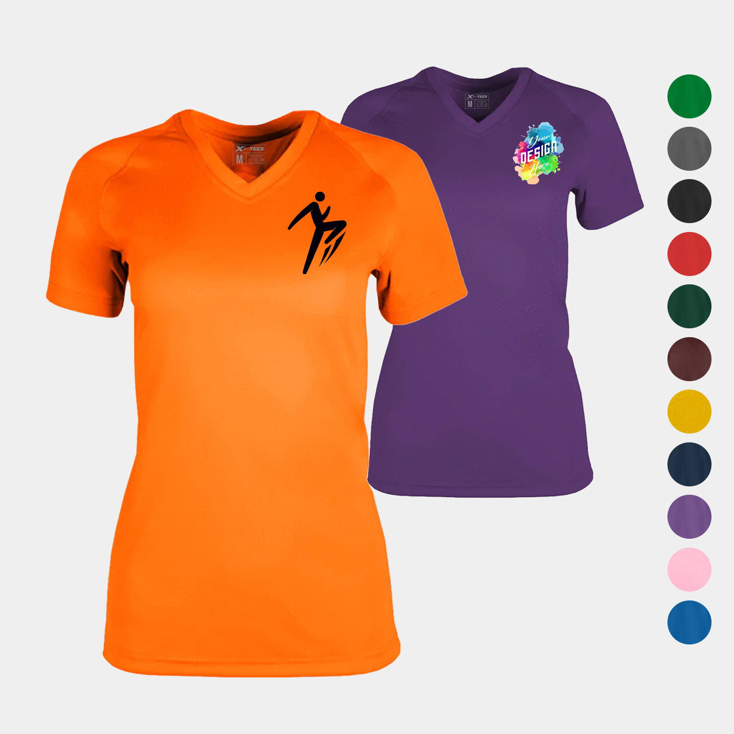 Women's Raglan V-Neck Performance T-Shirt 2
