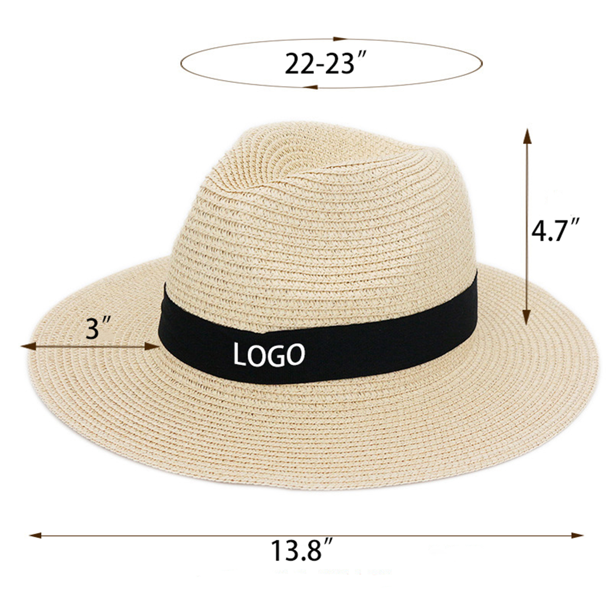 Wide Brim Panama Fedora Beach Hat 1