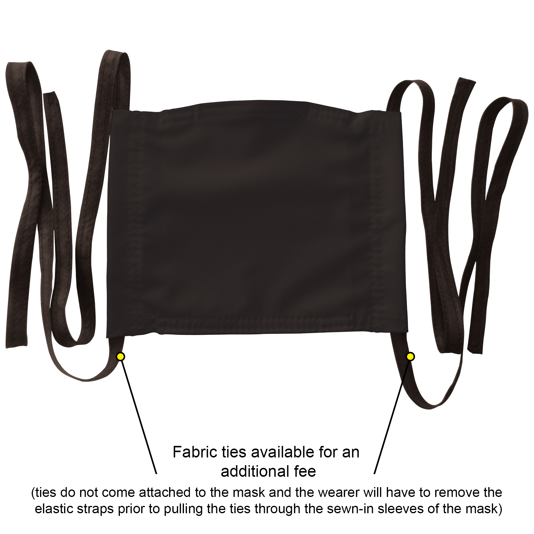Premium Black Fabric Face Mask 7